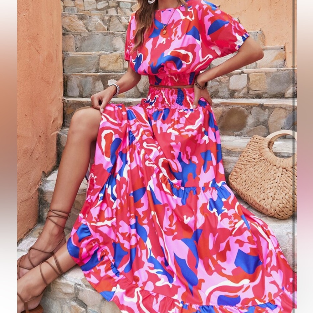 Summer skirt and top set